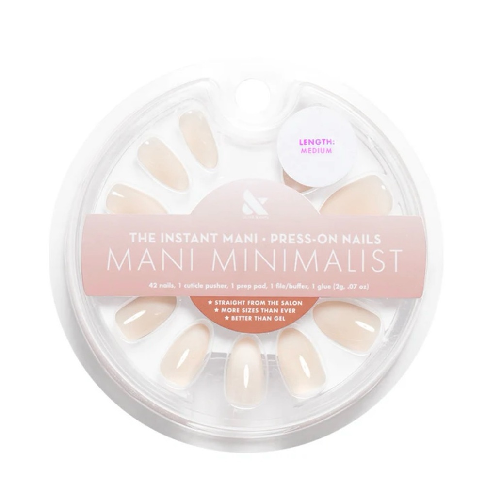 Olive and June Press-On Nails Mani Minimalist Milky Syrup Gradient